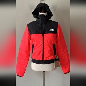 The North Face Women's Red and Black Lightweight Jacket With Hood NWOT